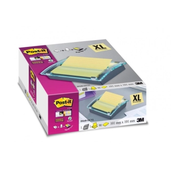 Podajnik XL do karteczek samoprzylepnych POST-IT + 90 żółtych kart. 101x101mm HK100010444 3M