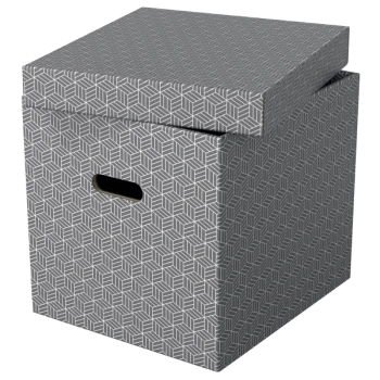 Pudełka domowe do przechowywania w kształcie sześciana 3 sztuki szare 628289 ESSELTE