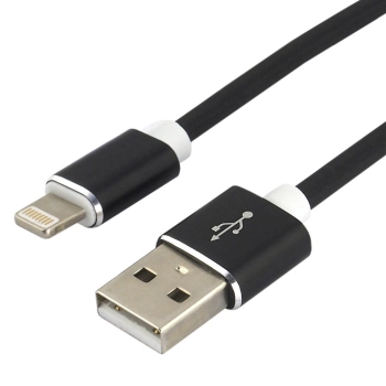 Kabel USB-A -> Lightning 1,5m 2,4A silikonowy czarny EVERACTIVE (CBS-1.5IB)