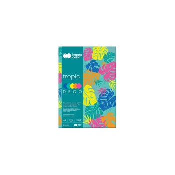 Blok DECO TROPIC A4 20ark. 5 kolorów 170g. HA 3817 2030 Happy Color