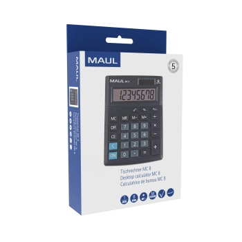Kalkulator biurkowy COMPACT MC8 8-pozycyjny czarny 72650/90 ML MAUL