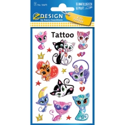 Naklejki tatuaże dla dzieci KOTY 56675 Z-DESIGN KIDS TATTOO AVERY ZWECKFORM