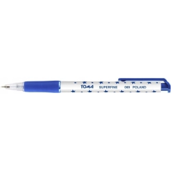 Długopis S-FINE GWIAZDKI automatyczny niebieski TO-069 TOMA