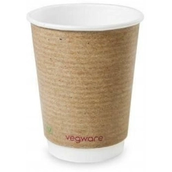 Kubki papierowe dwuwarstwowe 300ml (25szt.) 12oz 100% biodegradowalne VDW-12-GR VEGWARE