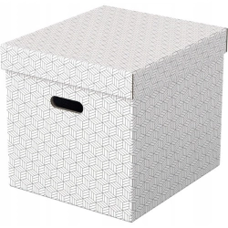 Pudełka domowe do przechowywania w kształcie sześciana 3 sztuki białe 628288 ESSELTE