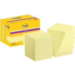 Karteczki samoprzylepne Post-it Super Sticky żółte 47,6mm x 47,6mm 12x90 karteczek 100% PEFC CH18/0914