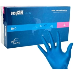 Rękawiczki NITRYLOWE "S" niebieskie bezpudrowe (100szt.) easyCARE