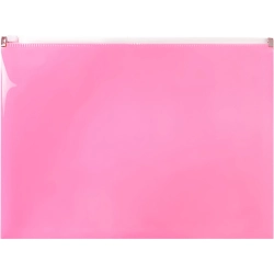 Teczka na suwak A4 PP pastel różowy TSP-A4-01 BIURFOL