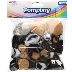 Pompony zwierzęta 54 szt. POM16 BREWIS