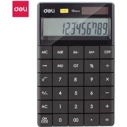 Kalkulator 12-pozycyjny czarny 1589P DELI