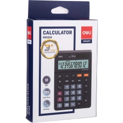 Kalkulator 12-pozycyjny czarny M01320 DELI