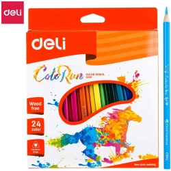 Kredki ołówkowe bezdrzewne COLORUN 24 kolorów EC00120 DELI