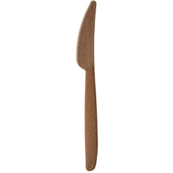 Nóż ciemno brązowy (50 sztuk) WPC włókno drewniane 45846 PAPSTAR