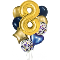 Zestaw balonów cyfra 8 BCF-204-8 GO PARTY