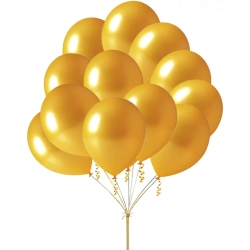 Balon Złoty metalik 80szt. B101 GO PARTY