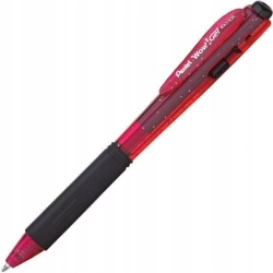 Długopis żelowy WOW K437CR/B czerwony pstryk.gum.uchwyt PENTEL