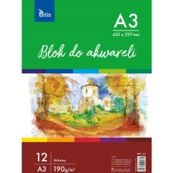 Blok do akwareli A3 12k 190g KB011-A3 TETIS