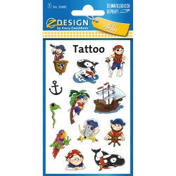 Naklejki tatuaże dla dzieci PIRACI 56683 Z-DESIGN KIDS TATTOO AVERY ZWECKFORM