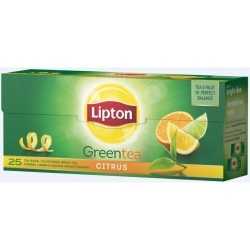 Herbata LIPTON (25 torebek) zielona z nutą cytrusów GREEN CITRUS