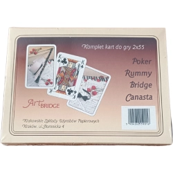 Karty do gry 2x55 kart (2 talie) Art.BRIDGE No830