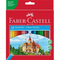 Kredki ZAMEK 24 kolory opakowanie kartonowe 120124 FC FABER-CASTELL