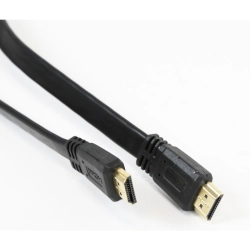 Kabel HDMI -> HDMI 1,5m v.1.4 4K płaski czarny OMEGA (41847)