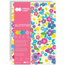 Blok A4 20k 170g 5 kolorów DECO SUMMER HA 3817 2030-120 HAPPY COLOR