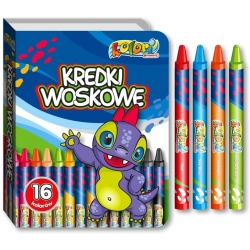 Kredki woskowe 16 kolorów w etui DINO TT8246 PENMATE