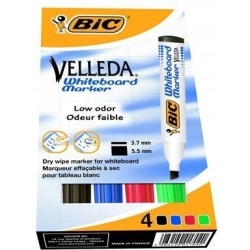 Marker BIC ECO VELLEDA 1751 suchościeralny mix 4 kolorów 904950
