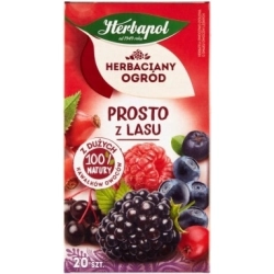 Herbata HERBAPOL owocowo-ziołowa (20 tb) Prosto z Lasu 50g HERBACIANY OGRÓD o smaku owoców leśnych