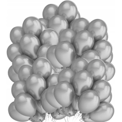 Balony 10` metalizowane SREBRNE (50) 170-2631 FIORELLO