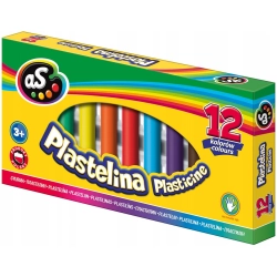 Plastelina szkolna`AS` 12 kolorów 303219003 ASTRA