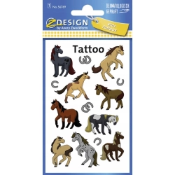 Naklejki tatuaże dla dzieci KONIE 56769 Z-DESIGN KIDS TATTOO AVERY ZWECKFORM