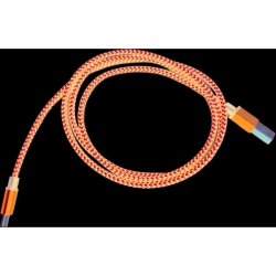 Kabel USB -> microUSB 1m 2A pleciony niebieski OMEGA VARAN (44190)