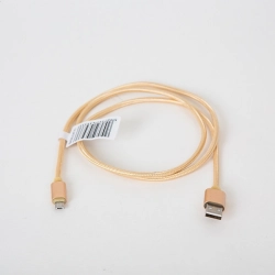 Kabel USB -> microUSB 1m pleciony złoty OMEGA IGUANA (43933)