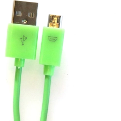 Kabel USB -> microUSB 1m 2A zielony OMEGA BAJA (44341)