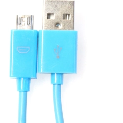 Kabel USB -> microUSB 1m 2A niebieski OMEGA BAJA (44340)