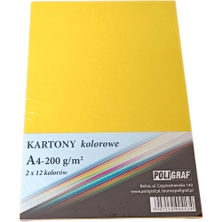 Papier ksero A4 200g. mix 2x12 kolorów