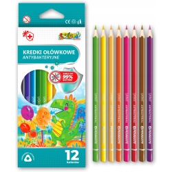 Kredki ołówkowe 12kol antybakteryjne Kolori Premium TT8227 PENMATE