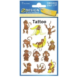 Naklejki tatuaże dla dzieci MAŁPKI 56766 Z-DESIGN KIDS TATTOO AVERY ZWECKFORM