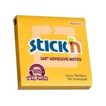 Bloczek STICK`N 76x76mm 360stopni ciemnożółty 21551