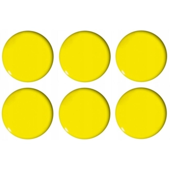 Magnesy do tablic żółte wypukłe 30mm (6szt.) GM301-PY6 TETIS