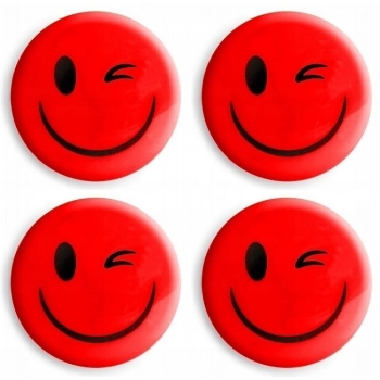 Magnesy do tablic czerwone uśmiechy 40mm (4szt.) GM303-SC4 TETIS