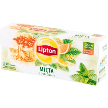 Herbata LIPTON ziołowa (20 torebek) mieta z cytrusami