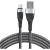 Kabel USB -> microUSB 1m 2,4A pleciony szary EVERACTIVE (CBB-1MG)